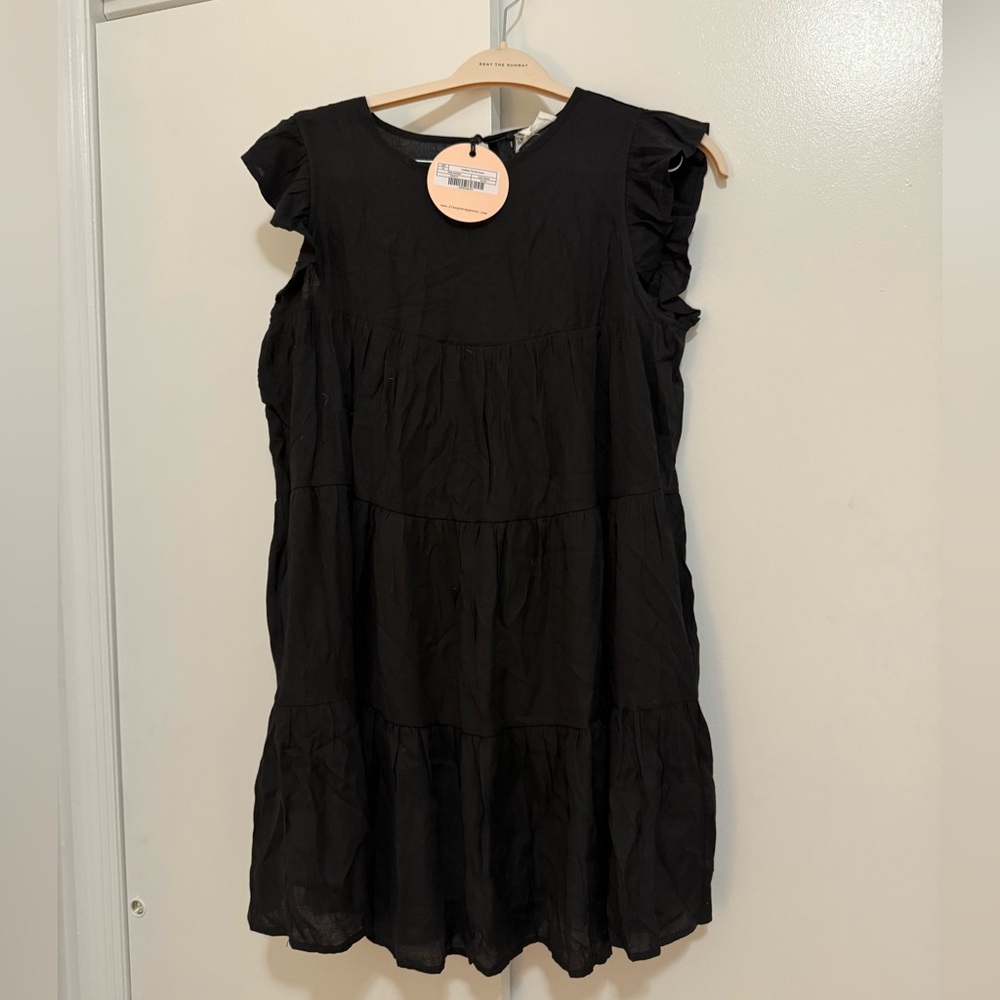 Black ruffle dress size M